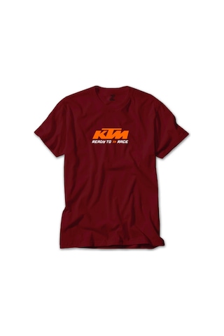 KTM Ready To Race Text Kırmızı Tişört