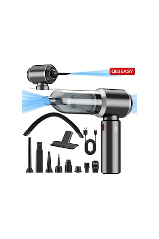 Fochsia Grey 18000pa Güçlü Araç El Süpürgesi 100w Yüksek Güçlü Islak Kuru Hacımlı Pil