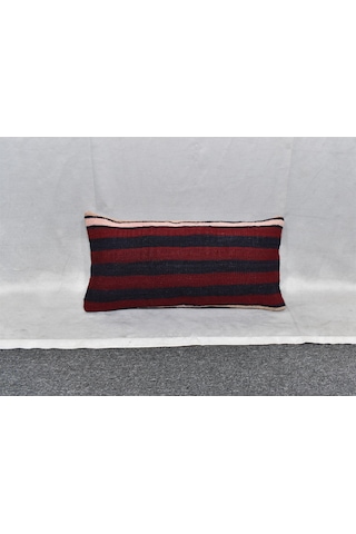 Zehra Abla Halı Yeni El Dokuma Dekoratif Lumbar Kilim Kırlent Yastık Kılıfı 6695 Çok Renkli