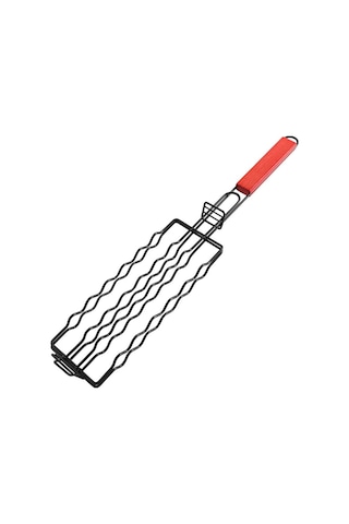 Padalink Çıkarılabilir Paslanmaz Çelik Sosis Izgarası - Kamp Ve Piknik İçin Pratik Sosis Pişirme Çözümü Siyah