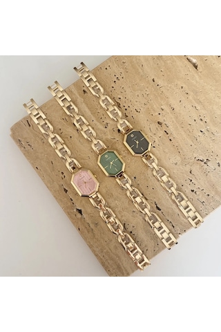 Savior Collection Luna Gold Yeşil Saat