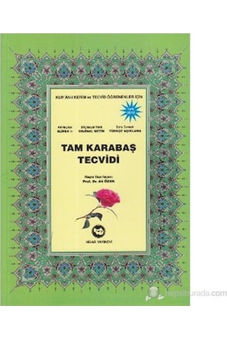 Tam Karabaş Tecvidi - Ali Haydar - Hisar Yayınevi