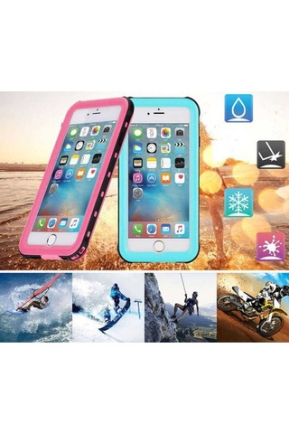 Apple Uyumlu iPhone 8 Kılıf 1-1 Su Geçirmez Kılıf Siyah