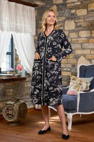 Cossy By Aqua 26300 Kadın Büyük Beden Önden Düğmeli Cepli Midi Boy Elbise-siyah Siyah