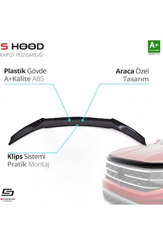S-dizayn Mercedes Sprinter Abs Plastik Kaput Rüzgarlığı 2019 Üzeri A+kalite