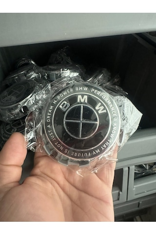 Bmw F01 68mm 50.yıl Siyah Jant Göbeği Logo Seti 4 Adet