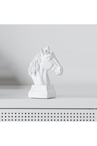 Opulentliving At Kafası Heykeli Masaüstü Dekorasyon Reçine Heykel S