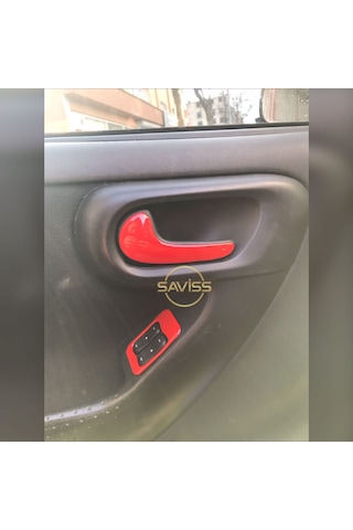 Opel Corsa C 28 Parça Full Set Kırmızı Torpido Maun Kaplama (Kırmızı)