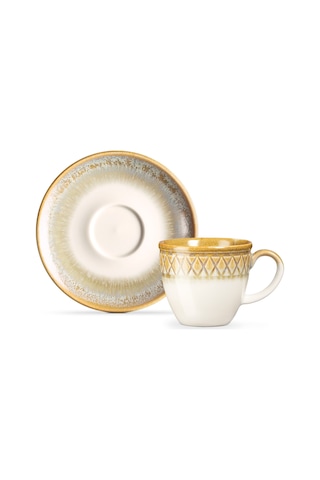 Madame Coco Antique 6 'lı Kahve Fincan Seti Fınc000000005790ml-krem/toprak