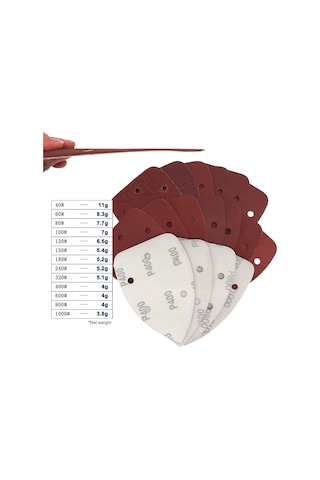 Detay Zımpara Kağıdı 25pcs Kendi Kendine Yapışkan Zımpara Üçgen Zımpara Zımpara Kanca Döngü Disk Aşındırıcı