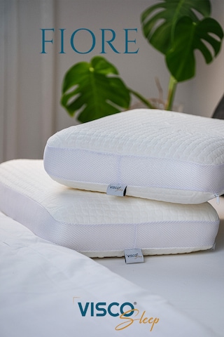 Visco Yastık Fiore Ergonomik Yastık Viskon Kılıflı 65x40x14 Cm