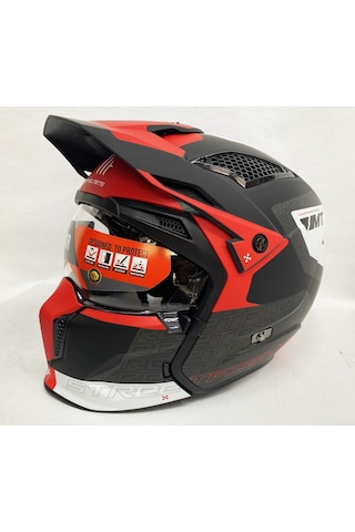 Şefaf ve Siyah Cam + Mt Streetfighter Sv Totem B15 Modüler Motosiklet Kaskı