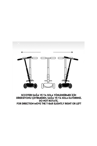 Scooter Pro Katlanabilir 3tekerli Led Işıklı 3kademeli Direksiyon 50kğ Taşıma Kapasiteli 3+yaş Siyah
