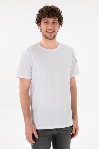 U.S. Polo Assn. Erkek Regular Fit Bisiklet Yaka Beyaz Basic Tişört 50305985-VR013