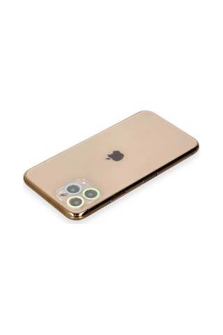 Tedar Apple Uyumlu iPhone 11 Pro Max Renkli Kamera Lens Koruma Cam - Yeşil-sarı Najmaddin Standart