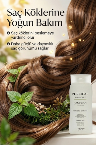 Pureical Bitkisel Şampuan 200 ML
