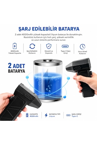 X6 Jet Turbo Fan 130.000 Rpm 52 M/s Güçlü Hava Akışı Ultra Güçlü Hava Üfleyici 1