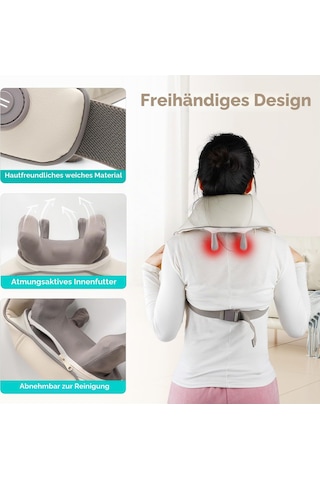 5d Shiatsu Boyun Ve Omuz Masajı, Isı Fonksiyonlu Derin Doku Masajı, Şarj Edilebilir, Taşınabilir Boyun Masajı, Kadın Erkek Arkadaşlar Aile İçin Hediye
