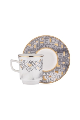 Decorium M00705 Kahve Fincan Takımı 12 Parça Monochrome Çok Renkli