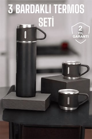 Northcity 500 Ml Taşınabilir Basınçlı Termos Seti - Vakumlu Sızdırmaz Termos Sarı