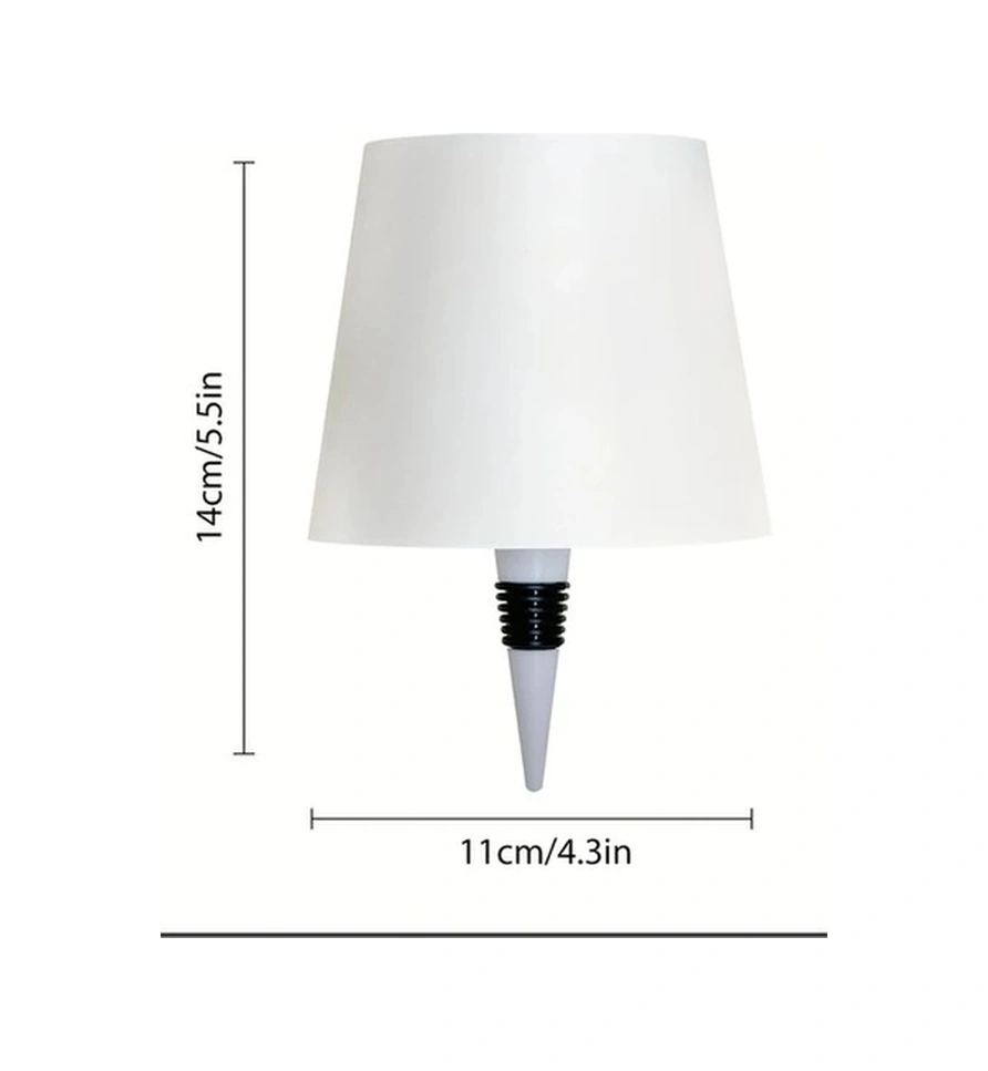 Fastbuy Beyaz Yaratıcı Şişe Gömülü Usb Şarjlı Ayarlanabilir Parlaklık Renkli Bar Masa Lambası Beyaz