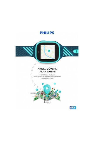 Philips W200A 1.22" Akıllı Çocuk Saati (Distribütör Garantili)