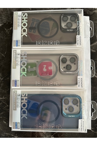 İphone 15 Pro Max Kılıfı, Kaliteli Kamera Lens Koruyucu Dahil, Magsafe Uyumlu Darbe Dayanaklı, 3 Renk Siyah