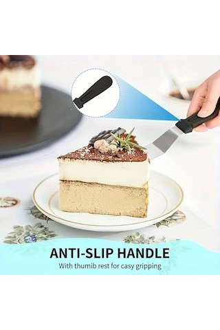 Paslanmaz Çelik L Tipi Pastacı Spatulası Krema Düzeltme Ve Pasta Şekillendirme Bıçağı Krem