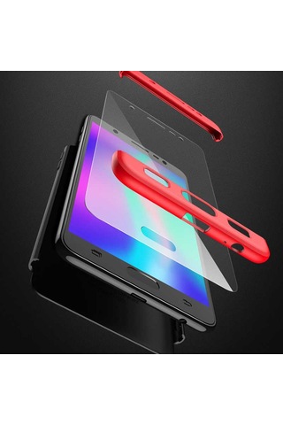 Samsung Uyumlu Galaxy J4 Plus Kılıf Zore Ays Kapak Siyah-Mavi