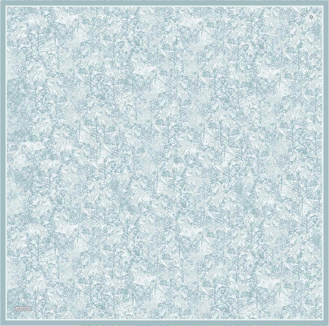 Armine Soyut Desenli Saf İpek Twill Eşarp 9311d 85 Yeşil