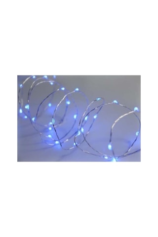 Pilli Tel Peri Led 10 Metre Beyaz Kavanoz Balon Süsleme M