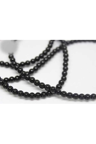 Onix (Oniks) Taşı Parlak Dizi 4mm Gümüş