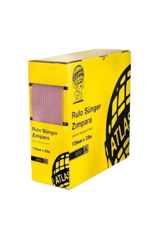Atlas Gold Rulo Sünger Zımpara 115 Mm X 25 Mt 280 Kum