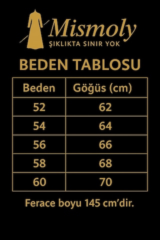 Medine İpeği Mevlana Kesim Cepli Kuşaklı Bol Büyük Beden Ferace Lacivert