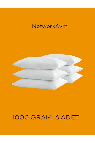 Handy 6lı Roll Pack Yastık Seti 1000 Gram 50x70 Cm Beyaz