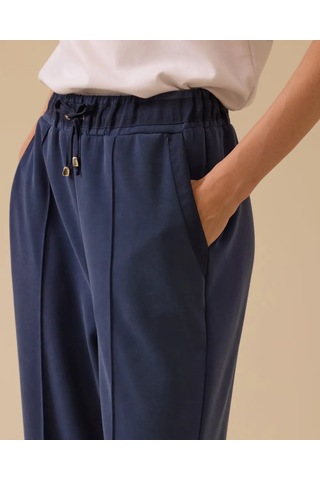 Bağcıklı Bol Paça Pantolon Scl Lacivert