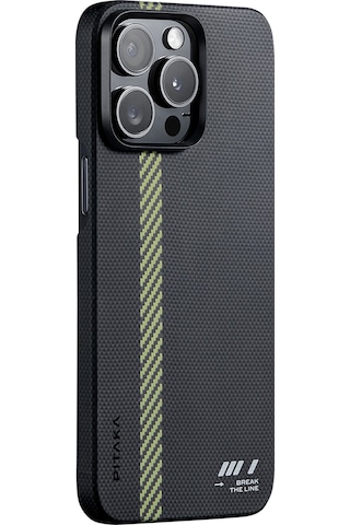 Apple Uyumlu iPhone 15 Pro Telefon Kılıfı Magsafe Aramid Fiber Pitaka Tactile Woven Break The Line