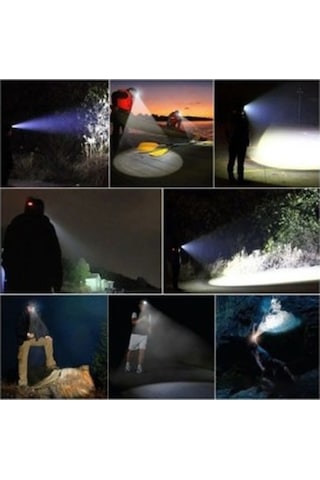 Üç Başlıklı Kafa Feneri Gold Orion OR-117 10W 3x T6 Led Siyah