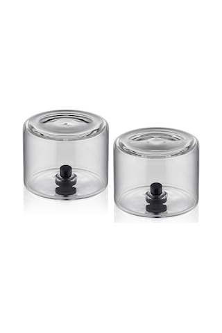 The Mia Yuvarlak Tuzluk Biberlik 2li Set 6x5 Cm Turuncu