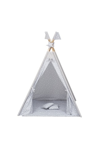 Exorbaby Xl Büyük Boy Ahşap Ve Pamuklu Oyun Çadırı , Oyun Evi Gri