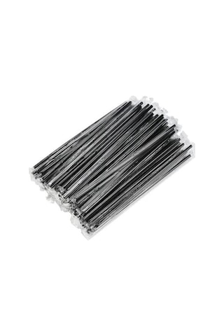 Jelatin Sargılı Siyah Düz Körüksüz Frozen Pipet 50 Li 23,5 Cm Boy 7 Mm Çap Dolphin & Roll-up