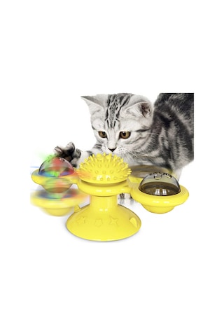 Xindoker Kedi Oyuncakları: Led Işıklı, Dönen, Kaşınma Ve Egzersiz İçin Çok Fonksiyonlu Kedi Oyuncağı
