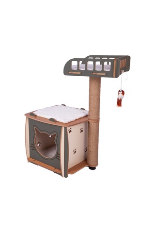 Patihomes Kedi Evi Ve Kedi Tırmalama Evi Yataklı