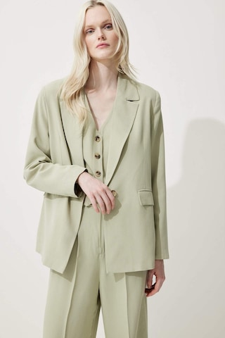 DeFacto Oversize Geniş Kalıp Keten Karışımlı Blazer Ceket Z2536AZ25SPKH176 Haki