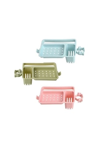 Musluğa Takılan Sünger Havlu Askılı Sabun Hazneli Mutfak Banyo Lavabo Düzenleyici Organizer Çok Renkli