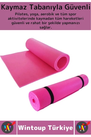 Taşıma Askılı Konforlu Su Geçirmez Kaymaz Pilates Aerobik Fitness Çadır Zemin Yer Minderi Kamp Matı Çok Renkli