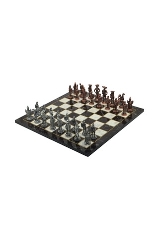 Gifthome Metal Satranç Takımı - Seti Battal ispanyol antik Kat