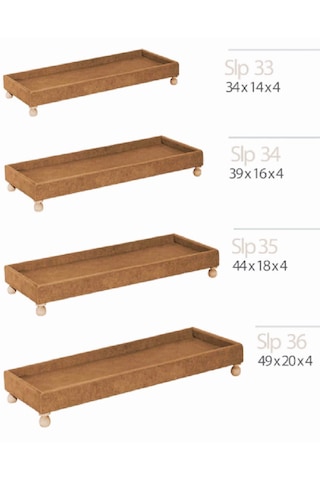 Ahşap Boyanabilir Ayaklı Dikdörtgen 4'lü Sunumluk-tepsi Takımı