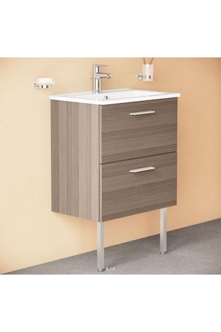 VitrA Mia 60 Cm Cordoba Çekmeceli Ayaklı Banyo Dolabı + Creavit 60 Cm Ayna Set Diğer