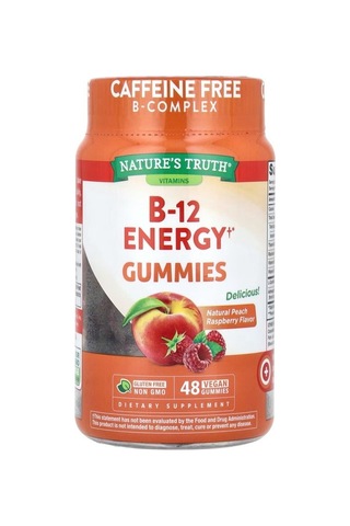 Nature's Truth, B-12 Energy Gummies, Natural Peach Raspberry, 48 Vegan Gummies